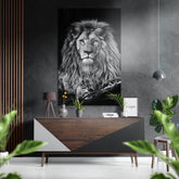 Lion Brushed Aluminium Dibond Wall Art.